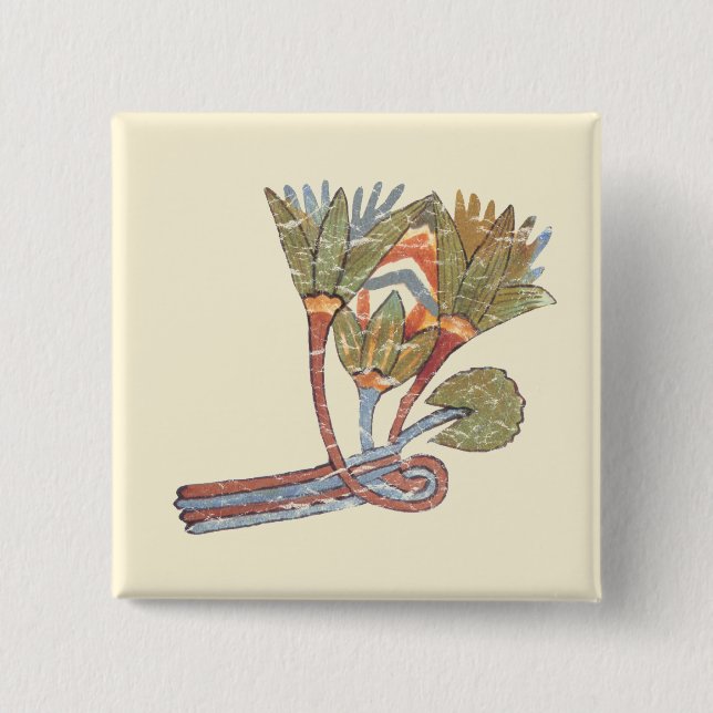 Ancient Egyptian Lotus Flower 15 Cm Square Badge (Front)