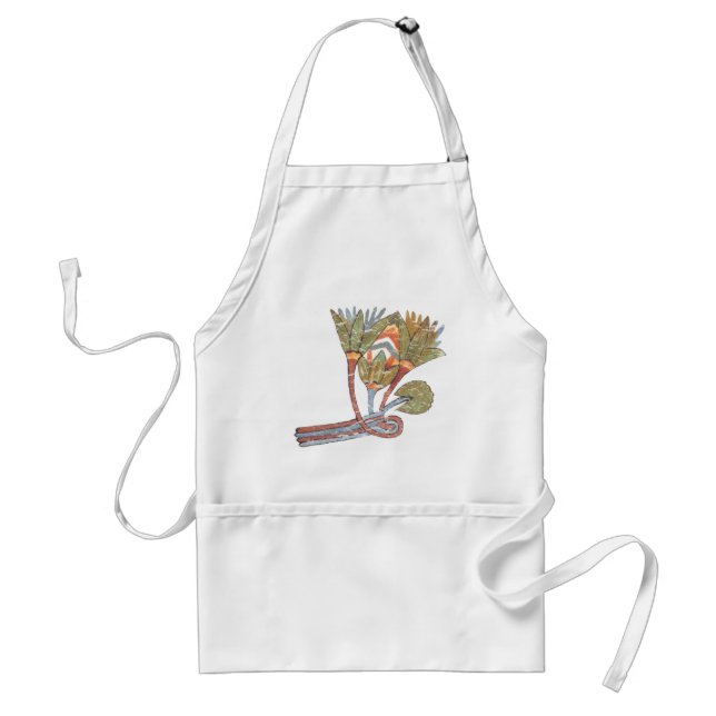 Ancient Egyptian Lotus Flower Standard Apron (Front)