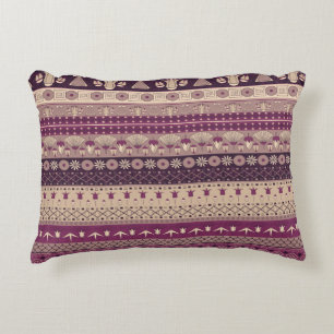 Ancient Egyptian ornament Tribal seamless pattern. Decorative Cushion