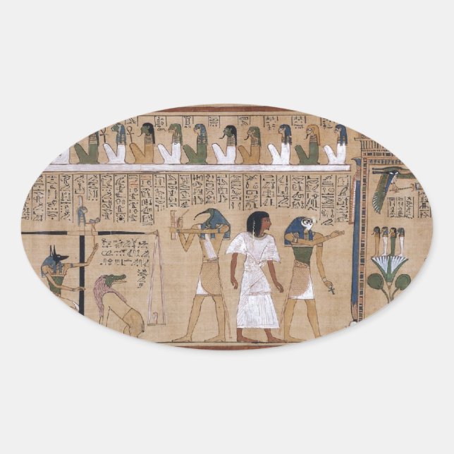 Ancient Egyptian Oval Sticker (Front)