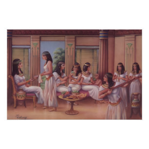 Ancient Egyptian Palace Banquet Fine Art Poster