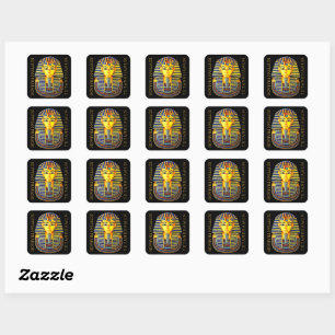Ancient Egyptian Pharaoh Tutankhamun Gold Mask  Square Sticker
