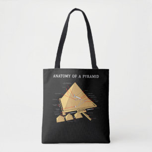 Ancient Egyptian Pyramid Anatomy Archaeology Tote Bag
