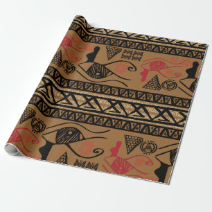Ancient Egyptian pyramids and eye of Horus Wrapping Paper