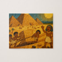 Ancient Egyptian Pyramids Power Puzzle Gold