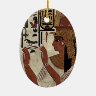Ancient Egyptian Queen [Nefertari] Ceramic Tree Decoration