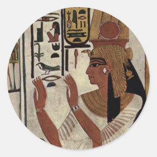 Ancient Egyptian Queen [Nefertari] Classic Round Sticker