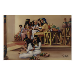 Ancient Egyptian Royal Banquet Fine Art Print