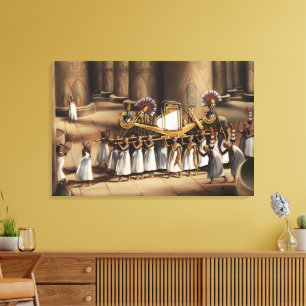 Ancient Egyptian Sacred Procession Fine Art Print