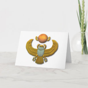 Ancient Egyptian Sacred Scarab - Gold Card