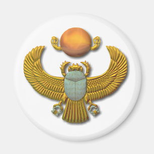 Ancient Egyptian Sacred Scarab - Gold Magnet