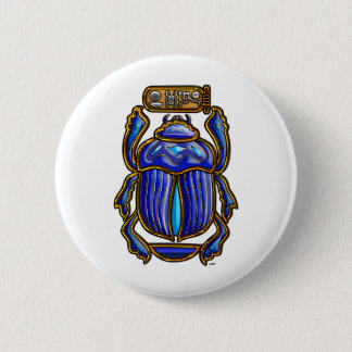 Ancient Egyptian Scarab 6 Cm Round Badge