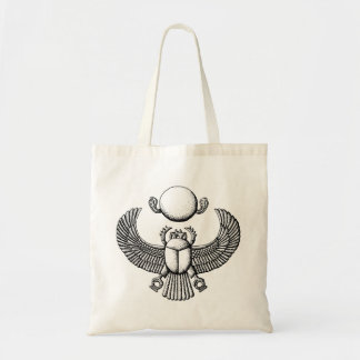 Ancient Egyptian Scarab Black and White Tote Bag
