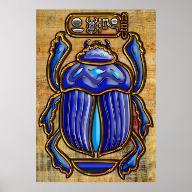Ancient Egyptian Scarab Poster (Front)