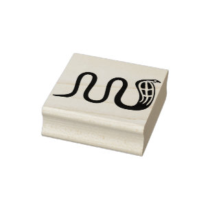 Ancient Egyptian snake illustration art stamp
