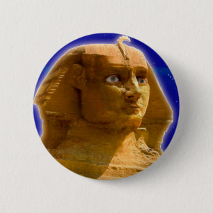 Ancient Egyptian Sphinx at Giza Art Design 6 Cm Round Badge