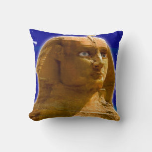 Ancient Egyptian Sphinx at Giza Art Design Cushion