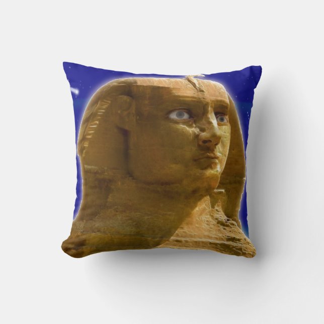 Ancient Egyptian Sphinx at Giza Art Design Cushion (Front)