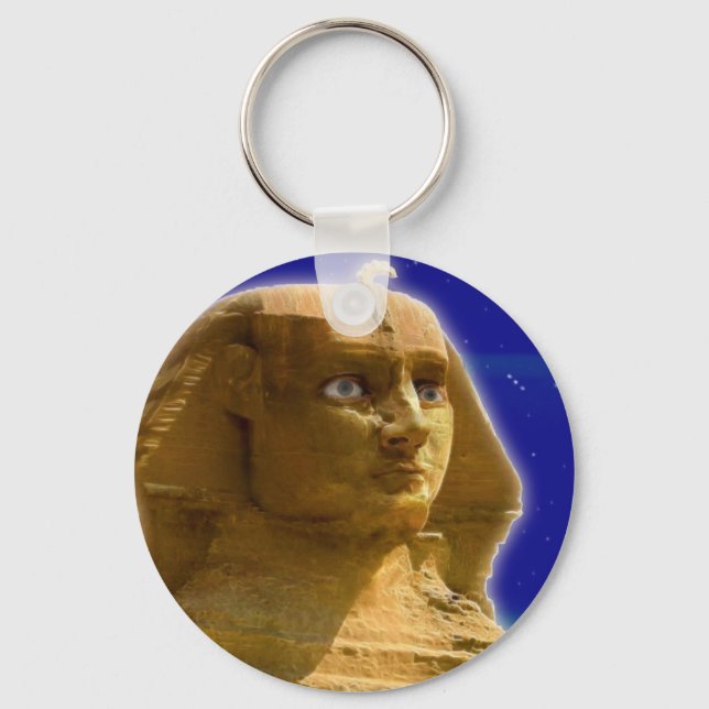 Ancient Egyptian Sphinx at Giza Art Design Key Ring (Front)