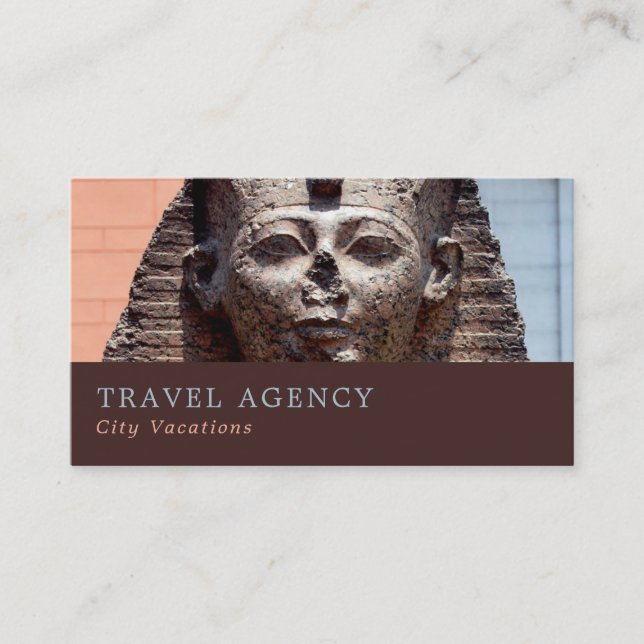 Ancient Egyptian Sphinx, Cairo, Travel Agent Business Card (Front)