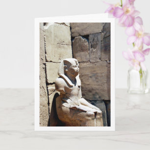 Ancient Egyptian Statue, Luxor, Egypt Card
