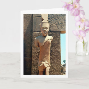 Ancient Egyptian Statue, Luxor, Egypt Card