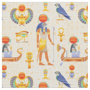 Ancient Egyptian Symbols Fabric