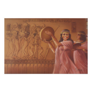Ancient Egyptian Tambourine Dancers Fine Art Photo Print