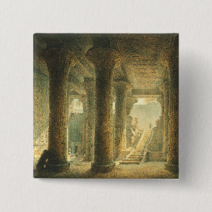 Ancient Egyptian Temple of Esna 15 Cm Square Badge