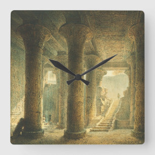 Ancient Egyptian Temple of Esna  Square Wall Clock