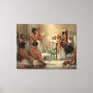 Ancient Egyptian Temple Ritual Fine Art Print