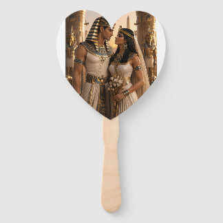Ancient Egyptian Wedding Royalty Couple Hand Fan