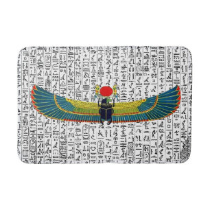 Ancient Egyptian Winged Scarab  Bath Mat