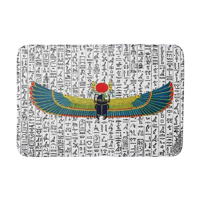 Ancient Egyptian Winged Scarab  Bath Mat (Front)