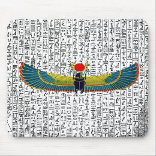 Ancient Egyptian Winged Scarab Mouse Mat