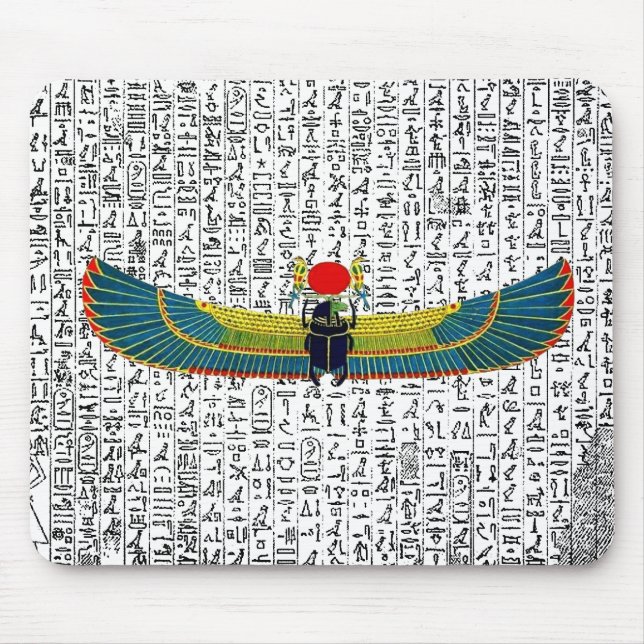 Ancient Egyptian Winged Scarab Mouse Mat (Front)