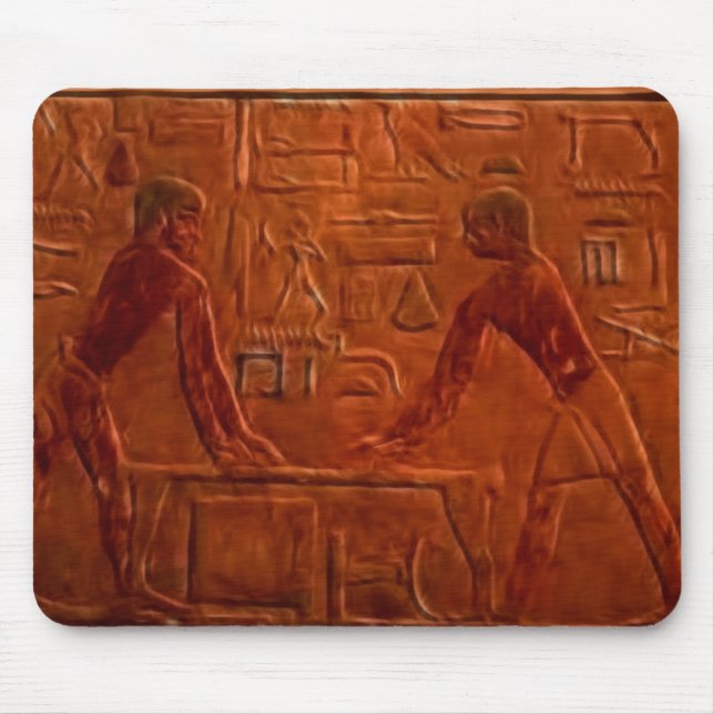 Ancient Egyptian Workmen at Sanding Table Mouse Mat (Front)