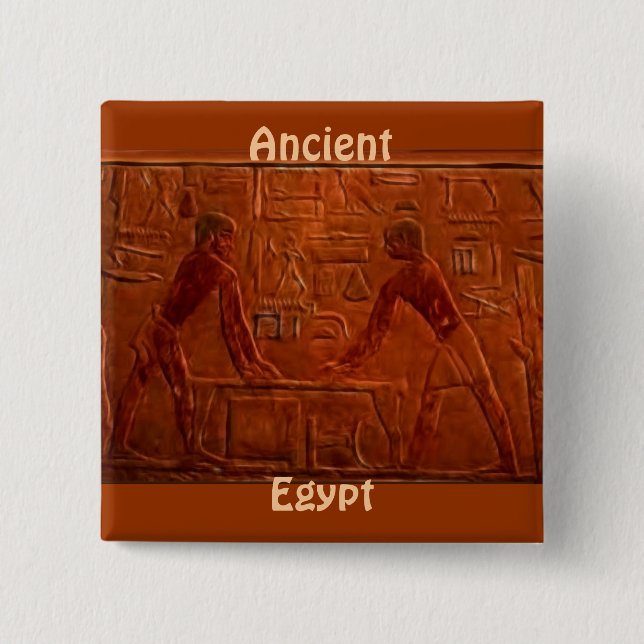 Ancient Egyptians at Sanding Table Art Button (Front)