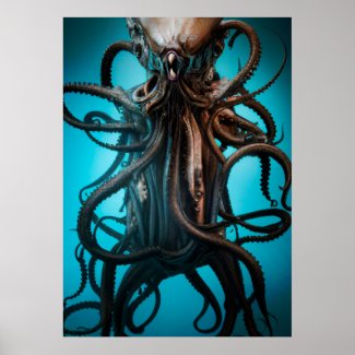 Ancient Eldtich Deep Ocean Horror Poster