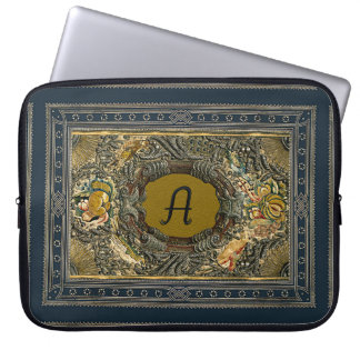 Ancient Embroidered Book Cover Monogram