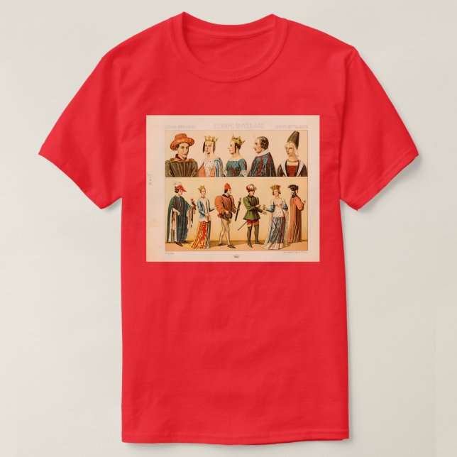Ancient European fashion and lifestyle Middle Ages T-Shirt (Design Front)