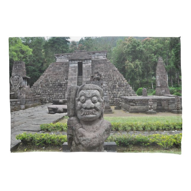 Ancient Exotic Temple Candi Sukuh Pillowcase (Front)