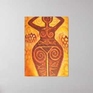 Ancient fertility goddess canvas print