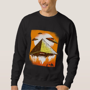 Ancient Flying Pyramid Egypt Ufo Conspiracy Illumi Sweatshirt