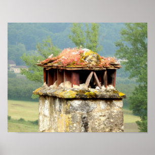 Ancient French Chimney Poster