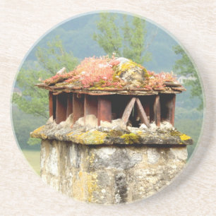 Ancient French Chimney Sandstone Drink Coaster