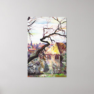 Ancient French Provenance Architecture Artwork Canvas Print