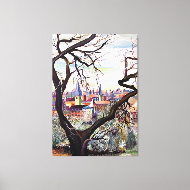 Ancient French Provenance in Mixed-media Bohemian Canvas Print (Front)