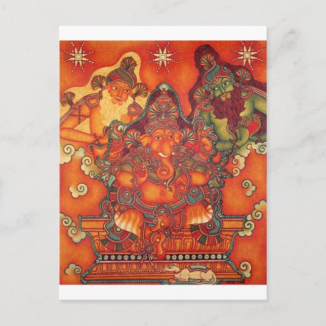 ANCIENT GANESH PAINTING POSTCARD (Front)