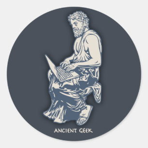 Ancient Geek Classic Round Sticker